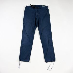 Bonobos mens navy blue cotton utility pants elasticized waist size XS